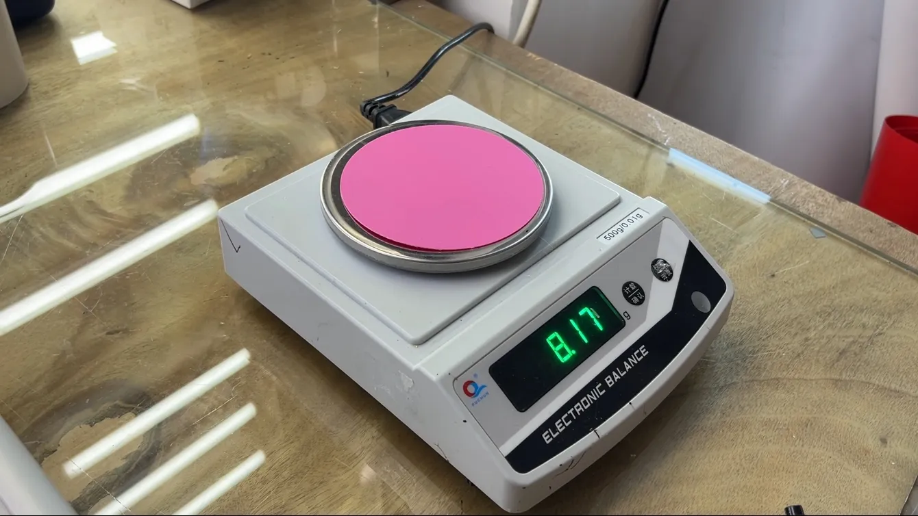 Measuring PVC Tarpaulin Weight