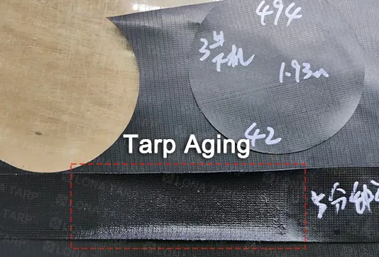 PVC tarpaulin aging