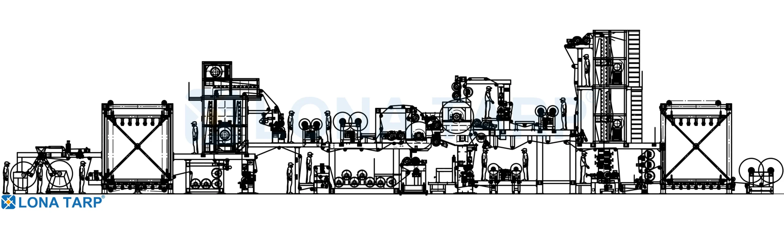 pvc Lamination machine (pvc tarpaulin manufacturing process)