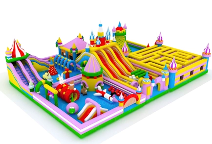 Colorful inflatable castle