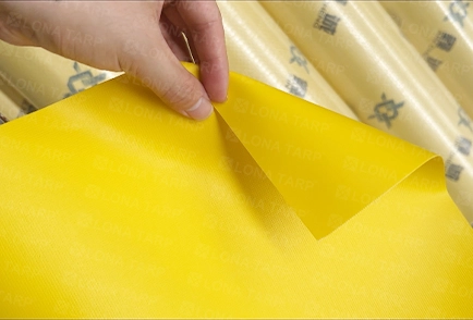 Yellow PVC tarpaulin