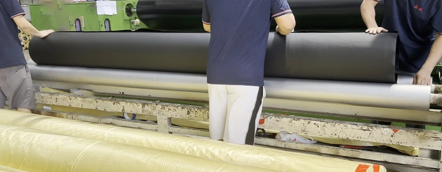 Black vinyl tarp