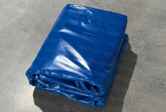 Blue tarpaulin