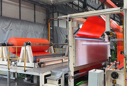 Orange PVC tarpaulin-2