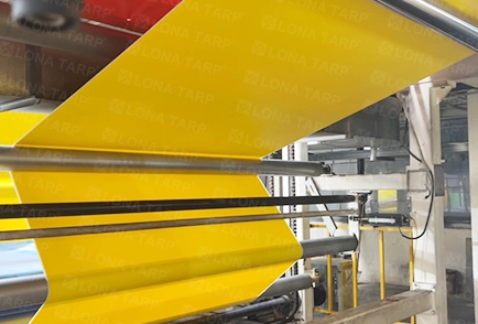Yellow pvc tarpaulin1