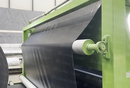 Black PVC tarpaulin