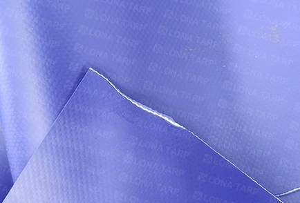 Damaged PVC tarpaulin
