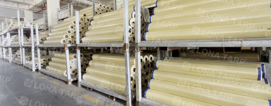 Factory warehouse tarpaulin rolls