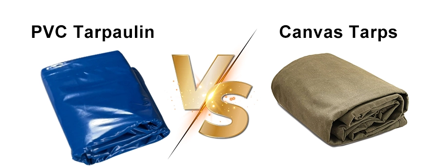 PV tarpaulin and canvas showdown