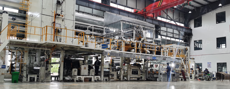 PVC tarpaulin production workshop