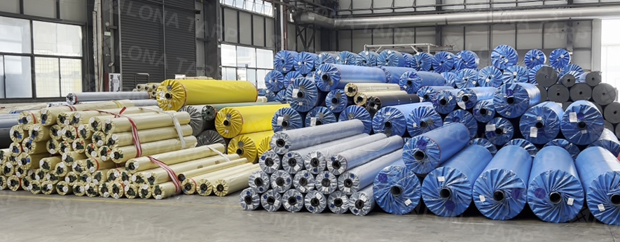 PVC tarpaulin roll storage point
