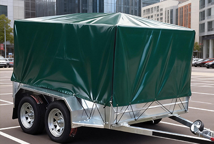 Green PVC Camping Trailer Cover
