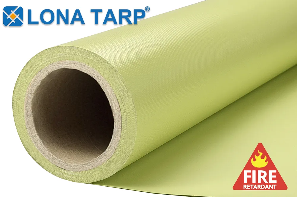 Green flame-retardant tarpaulin