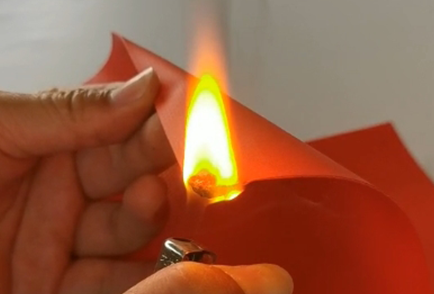 Orange PVC tarpaulin test
